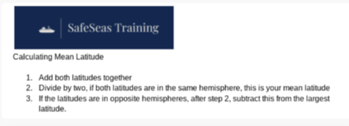 Step-by-step instructions in how to calculate the mean latitude